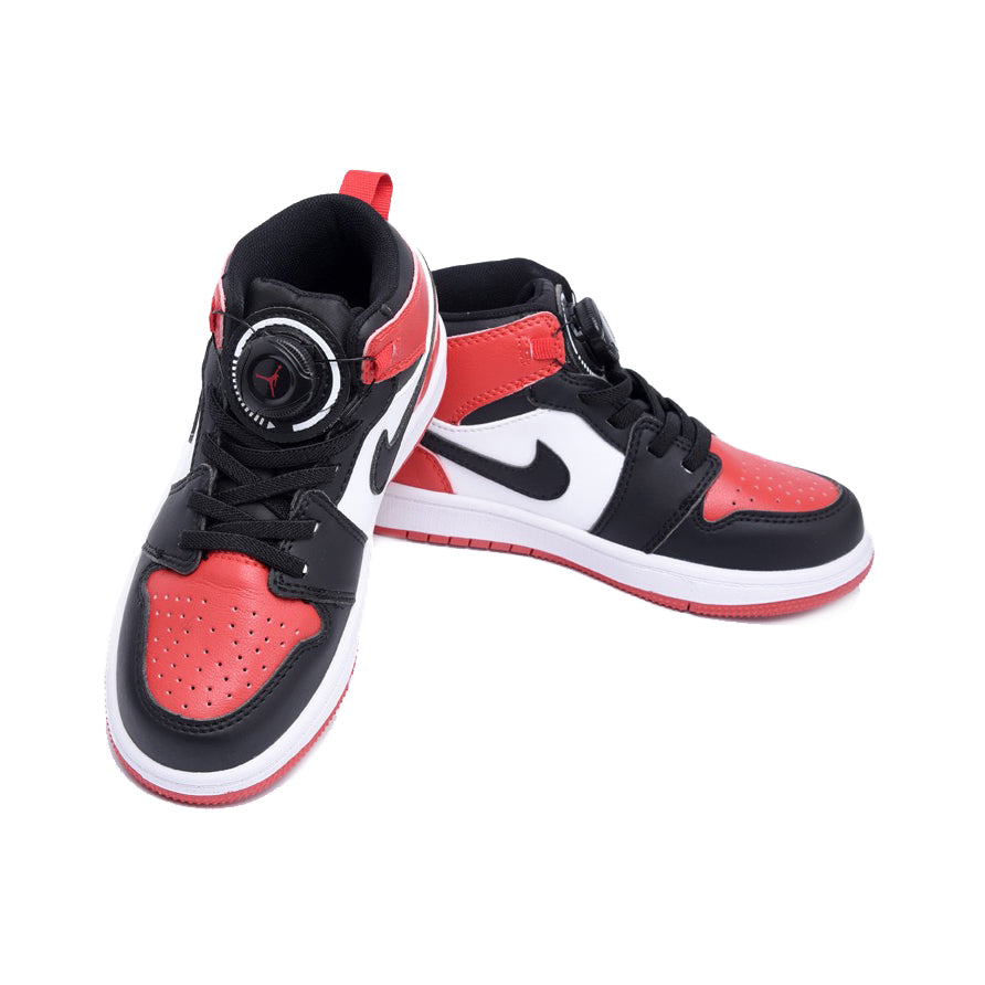 Nike Air Jordan 1 High Bambino Rosse e Nere Bred Toe Sneaker