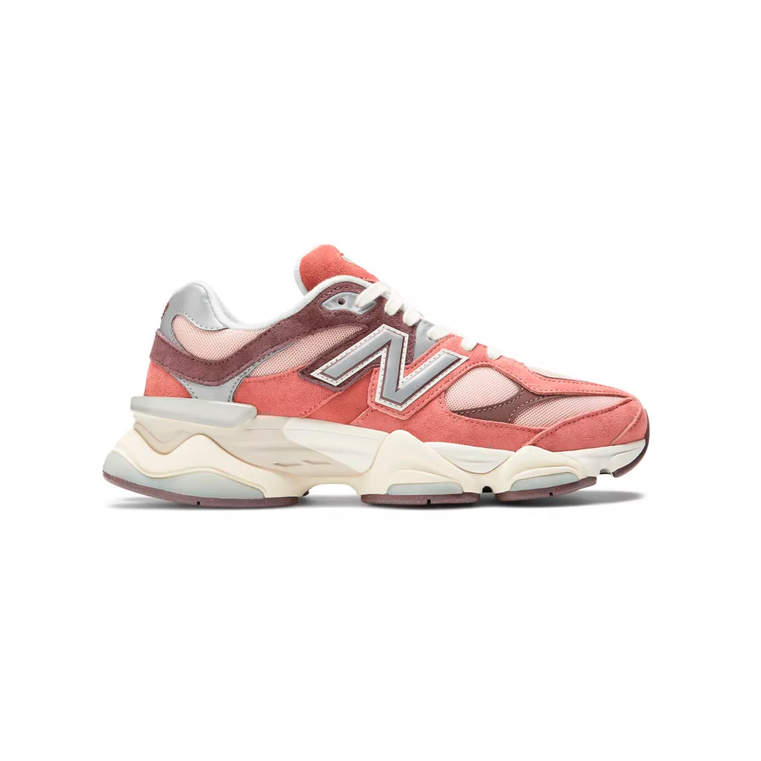 New Balance 9060 Scarpe Donna Rosa e Beige in Pelle Scamosciata Retro