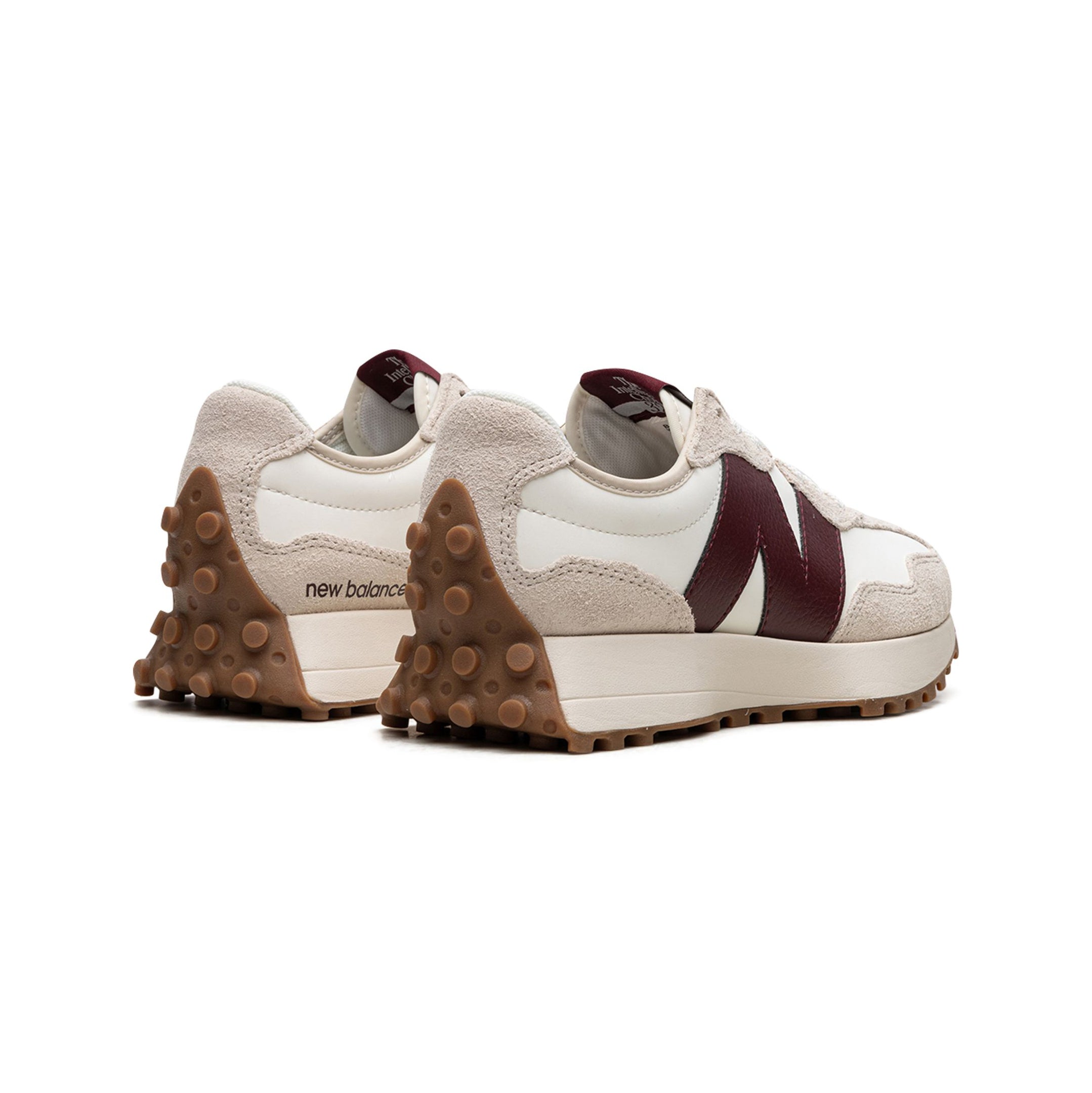 New Balance 327 Scarpe Uomo Bianco Bordeaux Retro Eleganti