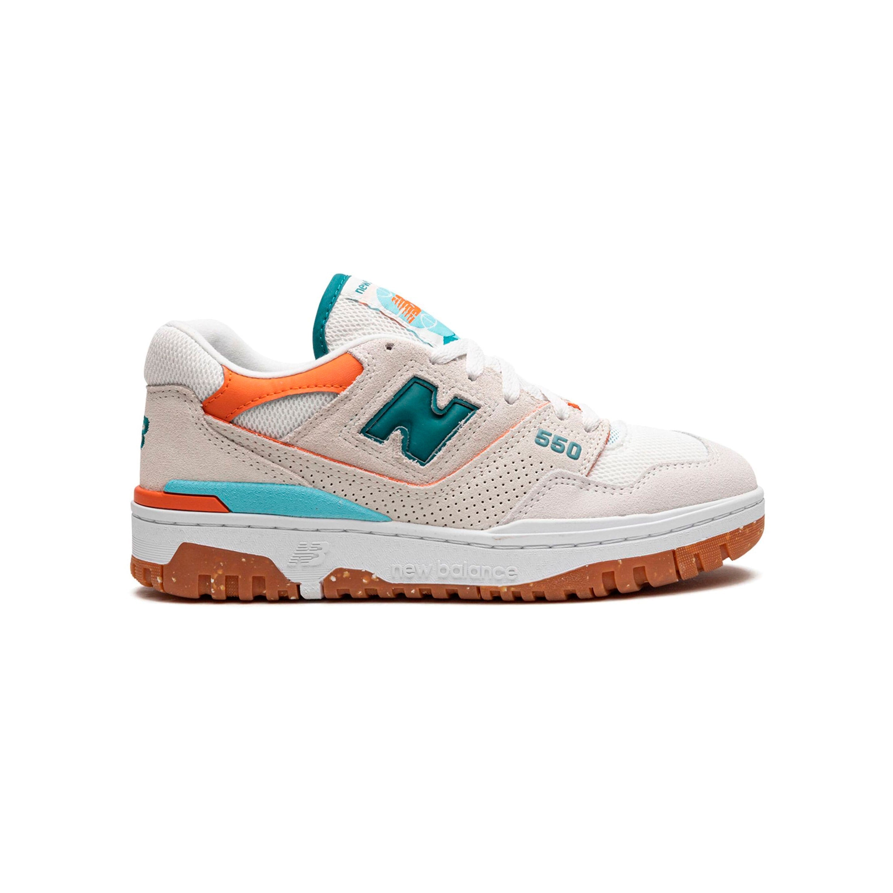 New Balance 550 Scarpe Uomo Beige Arancione e Verde Retro Sportive