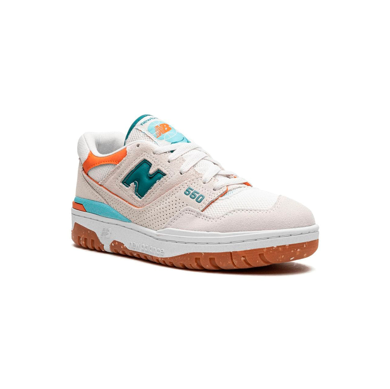 New Balance 550 Scarpe Uomo Beige Arancione e Verde Retro Sportive