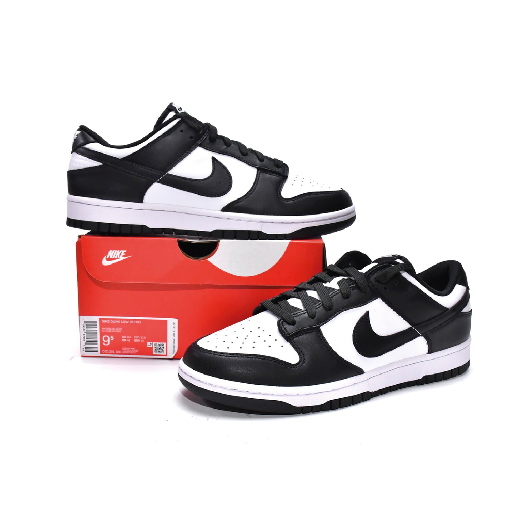 Nike Dunk Low Retro Bianco e Nero Panda Scarpe Uomo