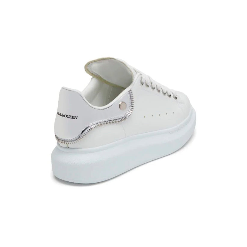 Alexander McQueen Sneakers Oversized Bianche con Dettaglio Argento