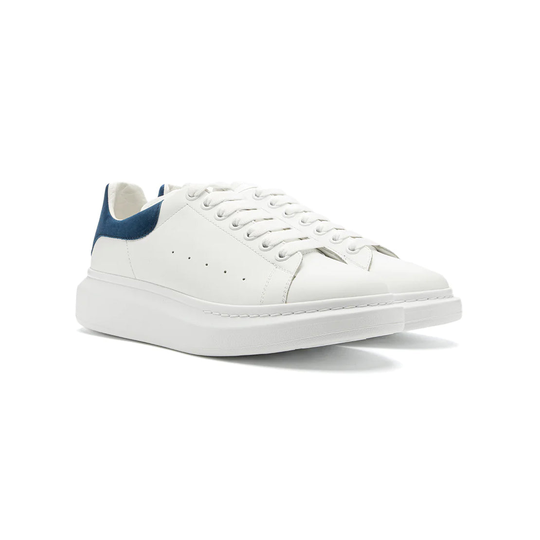 Alexander McQueen Sneakers Oversized Bianche con Dettaglio Blu Paris