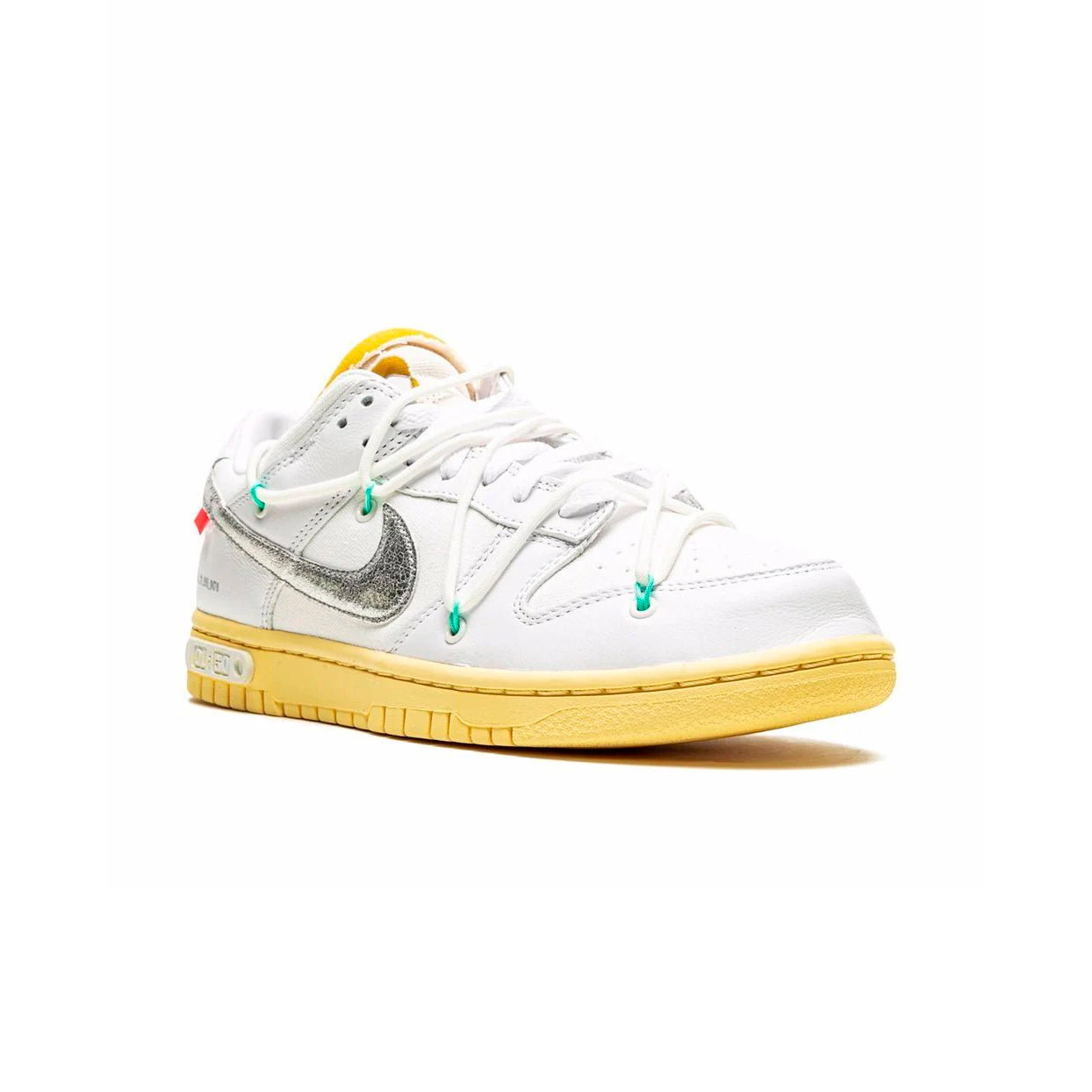 Nike Dunk Low Bianche e Gialle x Off-White Lot 1 Scarpe Uomo Donna