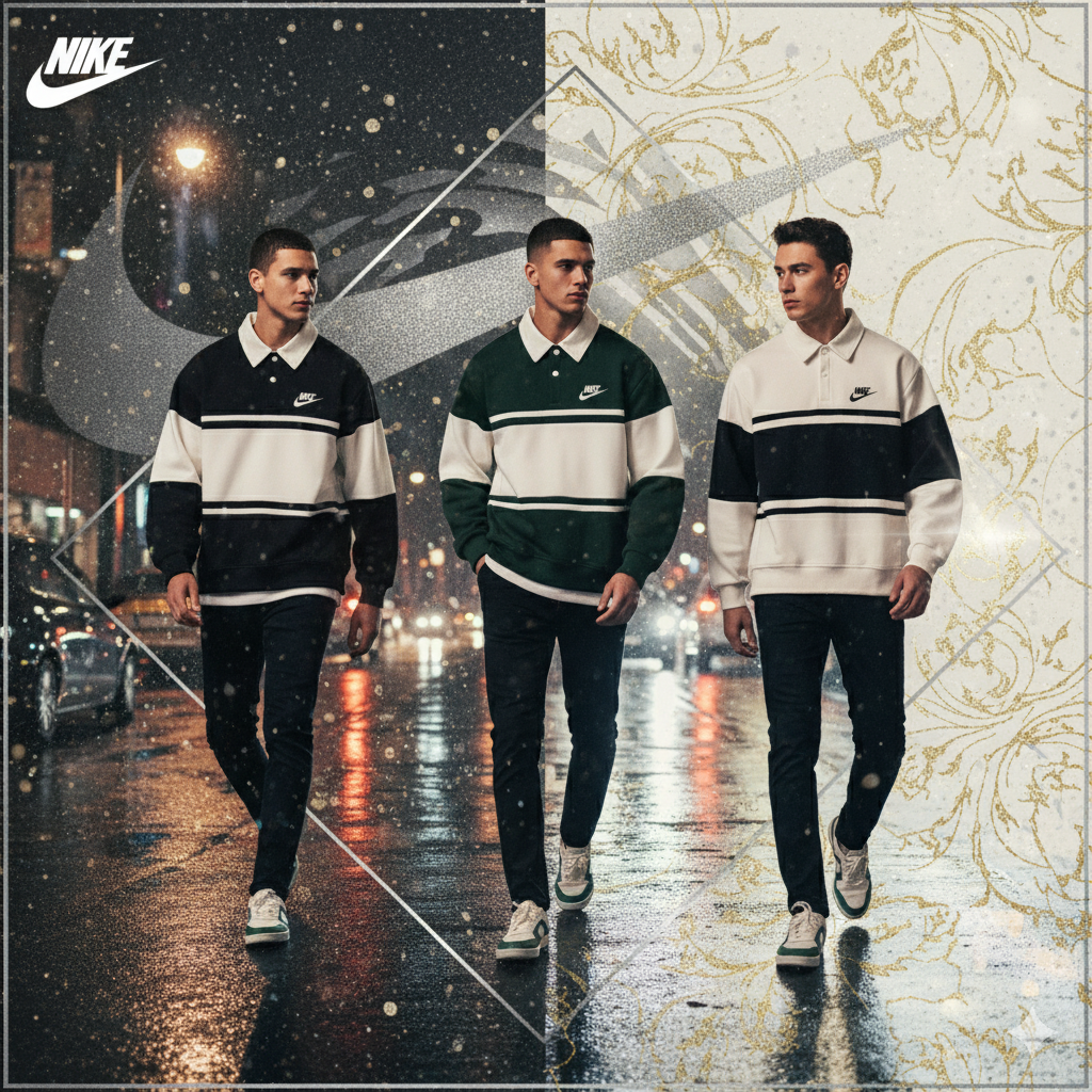 NlKE (liquidazione) – Polo Rugby da Uomo – Comfort, Stile & Prestigio