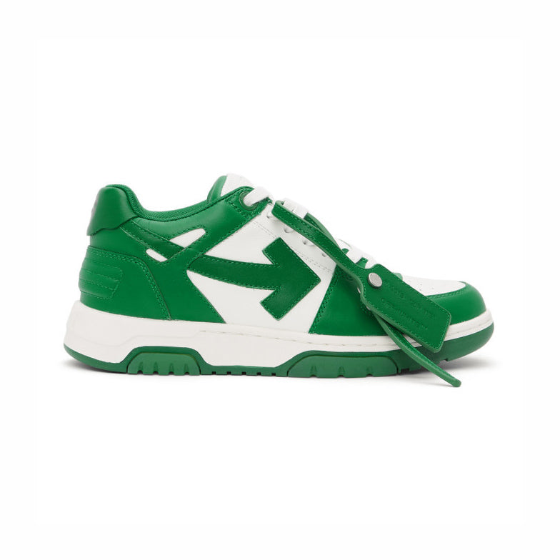 Off-White Sneakers Out Of Office Pelle Verde Bianco Uomo Casual