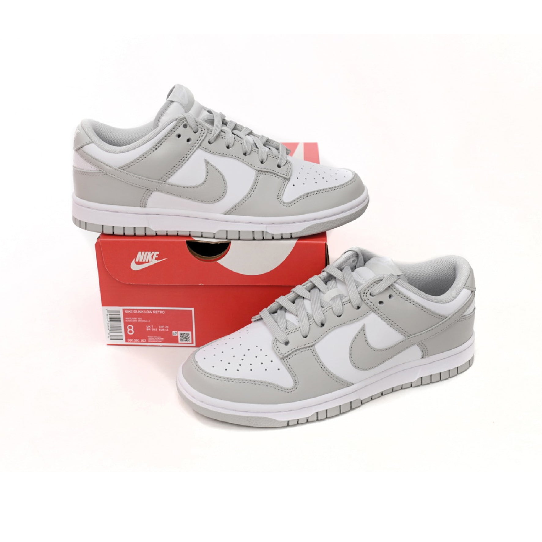 Nike Dunk Low Grigio Nebbia e Bianco Scarpe Uomo