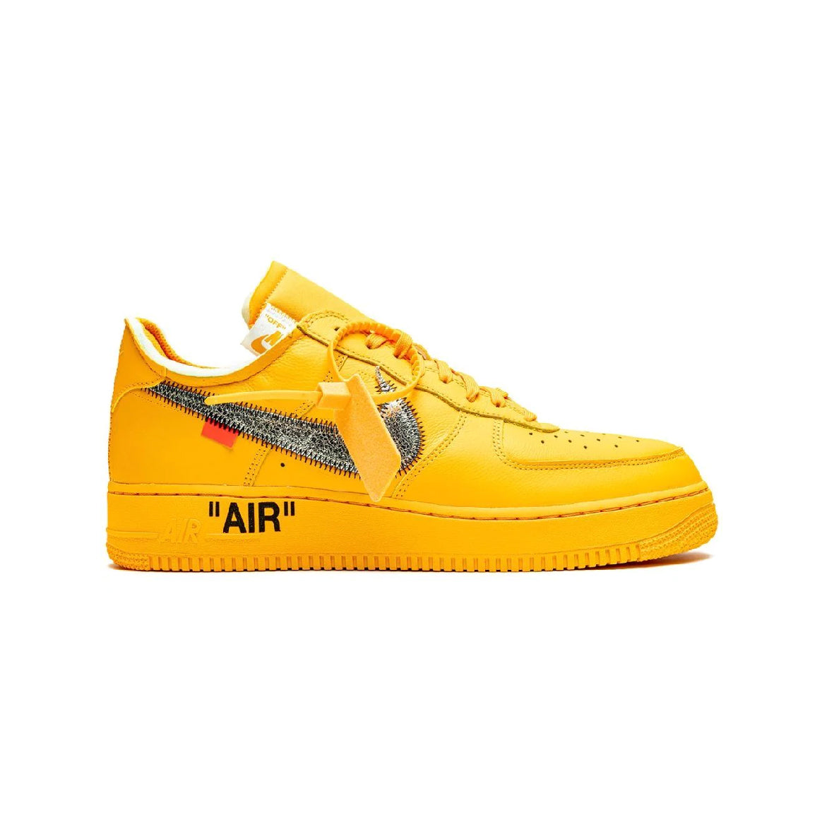Nike Air Force 1 Low x Off-White Oro Universitario con Swoosh Argento