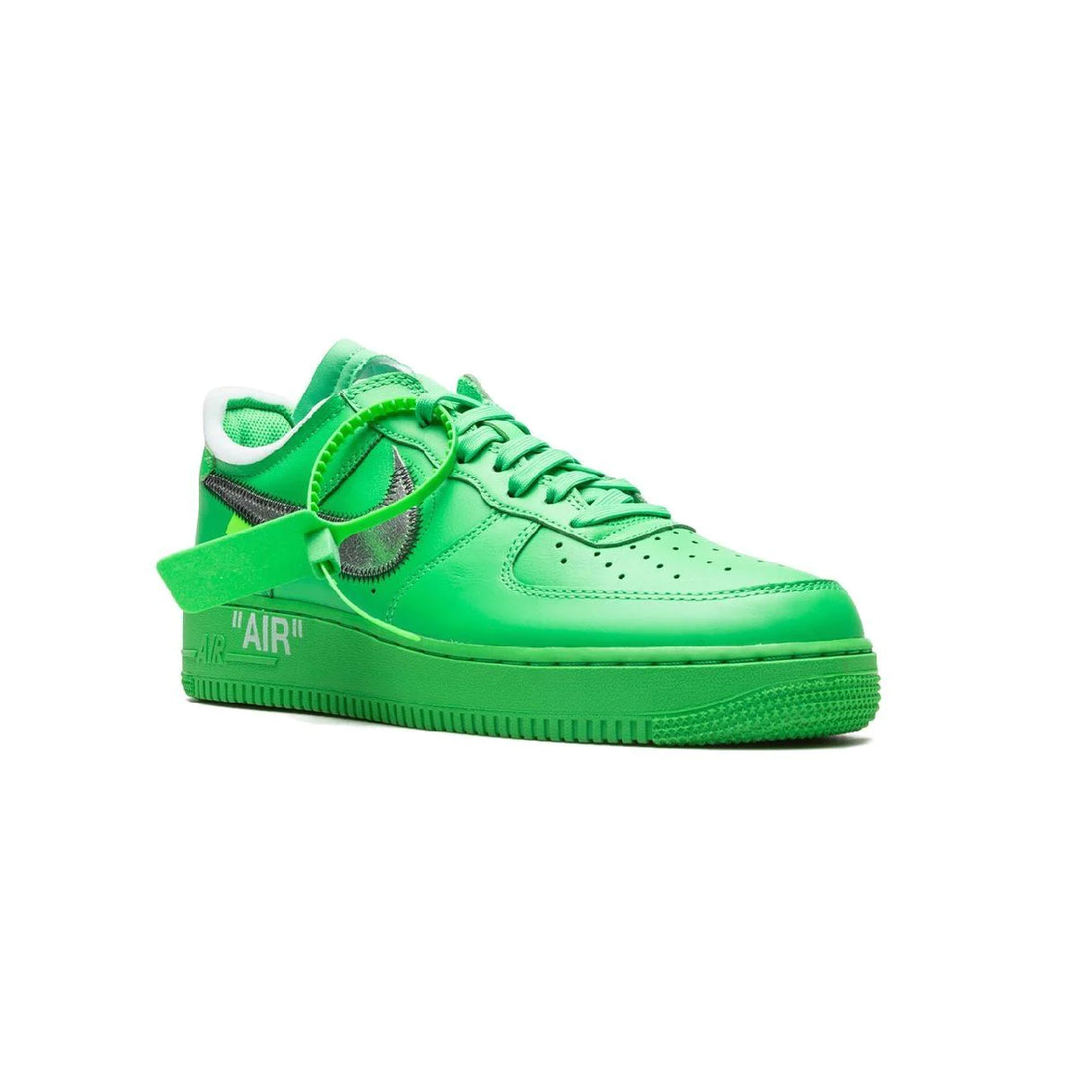 Nike Air Force 1 Low x Off-White Verde Lime con Swoosh Argento